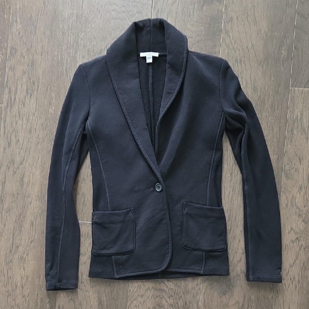 James Perse Classic Knit Black Blazer